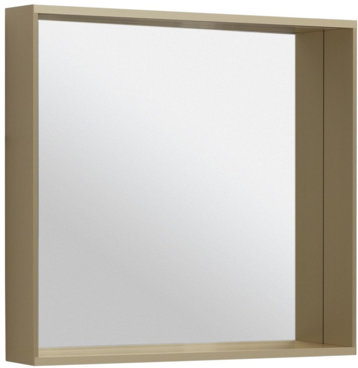 Allen Brau Reality Зеркало прямоугольное 80x75h см, с подсветкой и сенс. выкл., цвет: латунь браш 1.32018.03