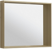 Allen Brau Reality Зеркало прямоугольное 90x75h см, с подсветкой и сенс. выкл., цвет: латунь браш 1.32019.03