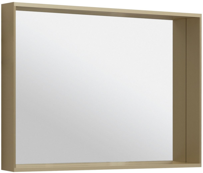 Allen Brau Reality Зеркало прямоугольное 100x75h см, с подсветкой и сенс. выкл., цвет: латунь браш 1.32020.03