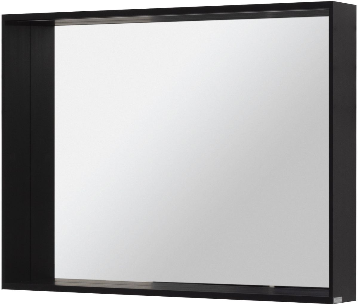 Allen Brau Reality Зеркало прямоугольное 100x75h см, с подсветкой и сенс. выкл., цвет: черный браш 1.32020.BB