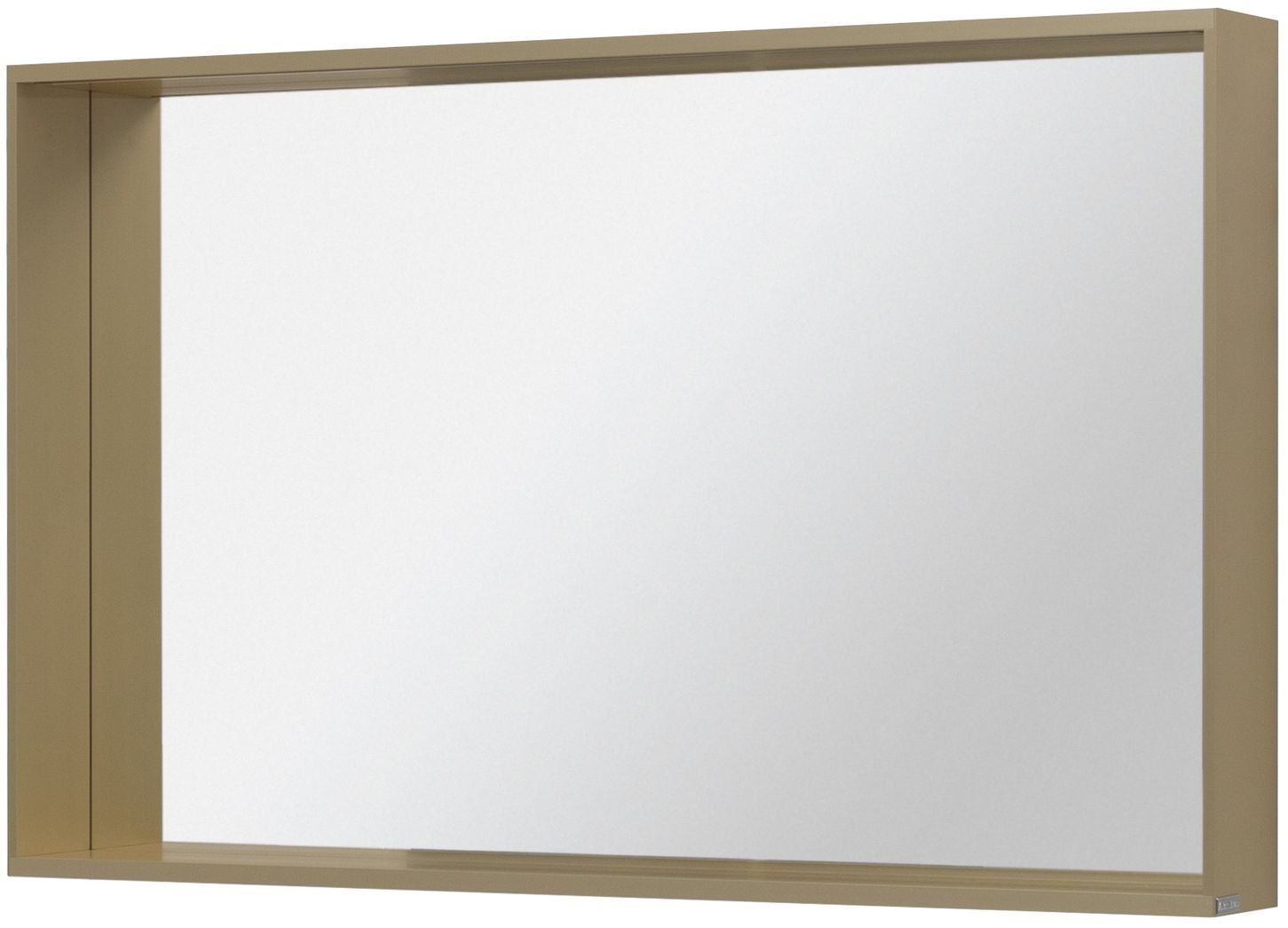 Allen Brau Reality Зеркало прямоугольное 120x75h см, с подсветкой и сенс. выкл., цвет: латунь браш 1.32021.03