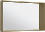 Allen Brau Reality Зеркало прямоугольное 120x75h см, с подсветкой и сенс. выкл., цвет: латунь браш 1.32021.03