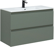 Allen Brau Eclipse Тумба под раковину, подвесная 100x46x63,4h см, цвет: олива матовая 1.E1003.CGM