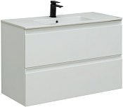 Allen Brau Eclipse Тумба под раковину, подвесная 100x46x63,4h см, цвет: белый матовый 1.E1003.WM