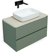 Allen Brau Infinity Тумба под раковину, подвесная 84,2x45,6x50,7h см, цвет: олива матовая 1.21001.CGM