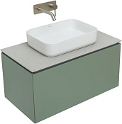 Allen Brau Infinity Тумба под раковину, подвесная 84,2x45,6x41,2h см, цвет: олива матовая 1.21002.CGM