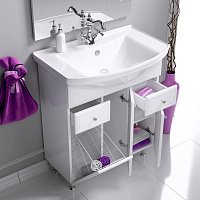 Aqwella Barcelona Напольная тумба 75 см, цвет: белый BA0107K