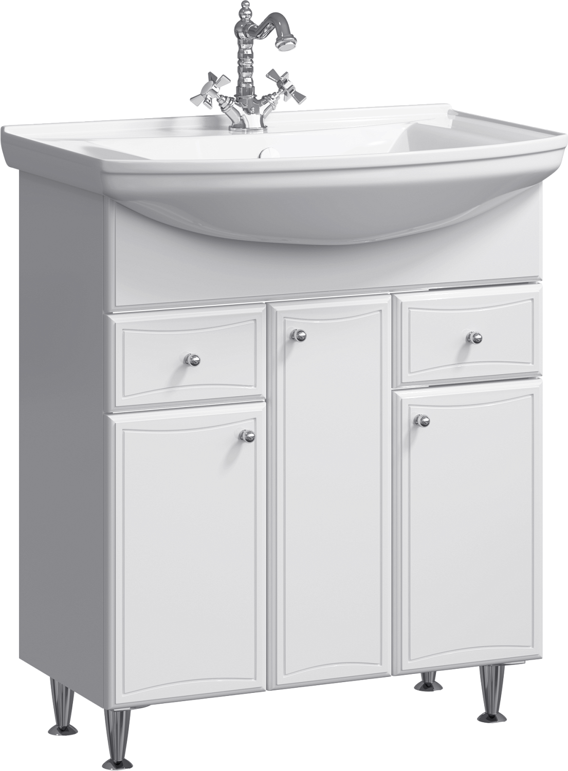 Aqwella Barcelona Напольная тумба 85 см, цвет: белый BA0108K