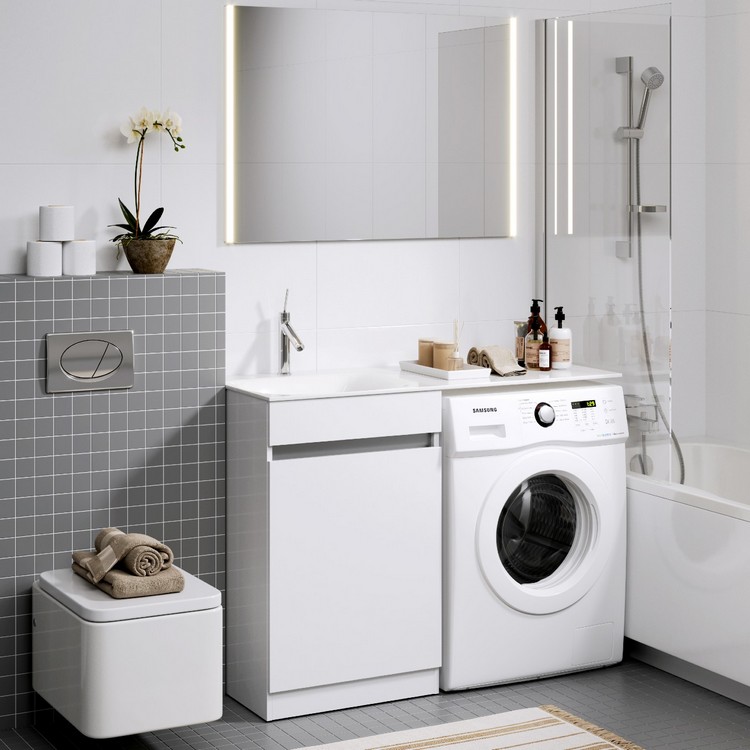 Aqwella Forma Напольная тумба 115 см, цвет: белый FOR0105KR