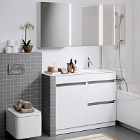 Aqwella Forma Напольная тумба 115 см, цвет: белый FOR0105KR