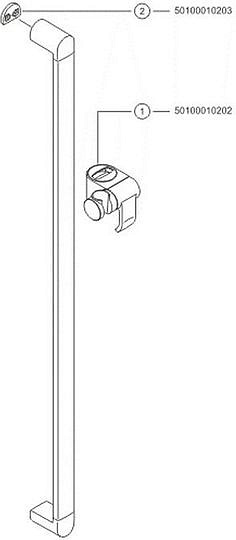 Keuco Elegance New Душевая штанга цвет: хром 51685 010900