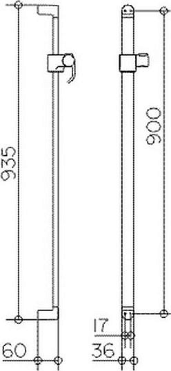 Keuco Elegance New Душевая штанга цвет: хром 51685 010900