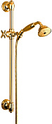 Bossini Charleston Душевой гарнитур: штанга для душа, ручной душ, шланг, цвет: gold D03001.021