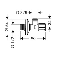 Hansgrohe Угловой вентиль с микрофильтром, цвет: хром 13904000