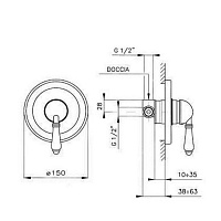 Nicolazzi Unico Встраиваемая часть, скрытый монтаж, подключение 1/2 4006