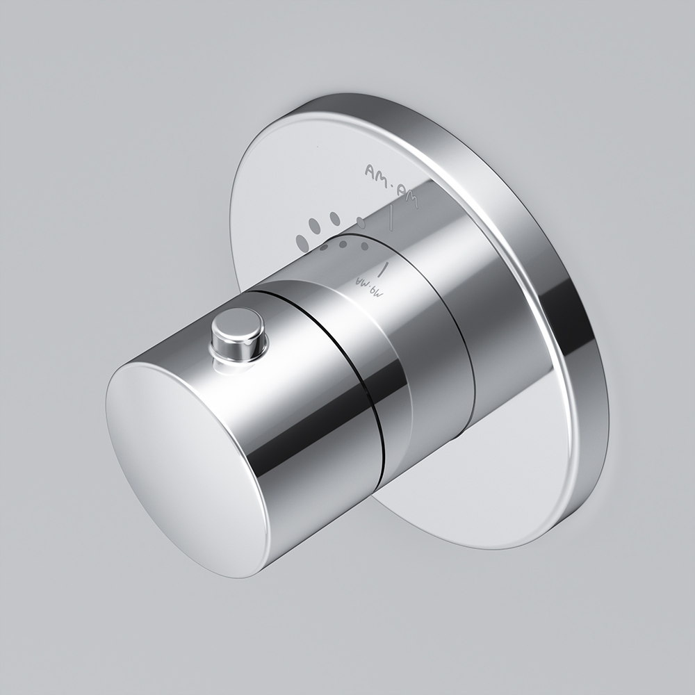 Am.Pm Запорный вентиль встраиваемый с внутренней частью, цвет: хром глянцевый F0800200