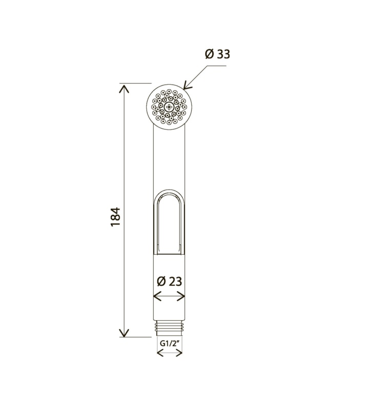 Am.Pm Гигиеническая лейка с держателем, цвет: хром F0201964