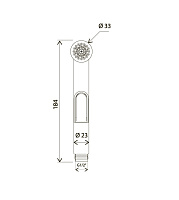 Am.Pm Гигиеническая лейка с держателем, цвет: хром F0201964
