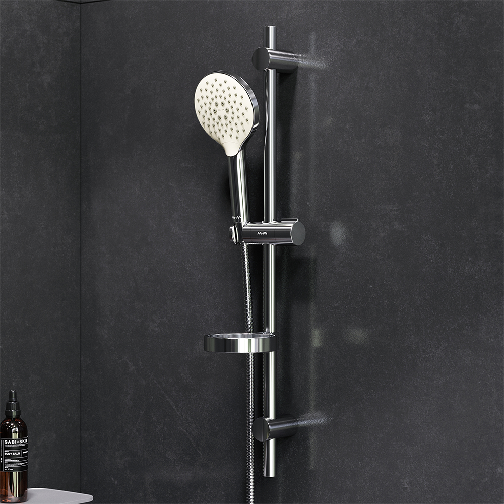 Am.Pm Like Душевой гарнитур: штанга, шланг, лейка, высота 70 см, цвет: хром глянцевый F0180064