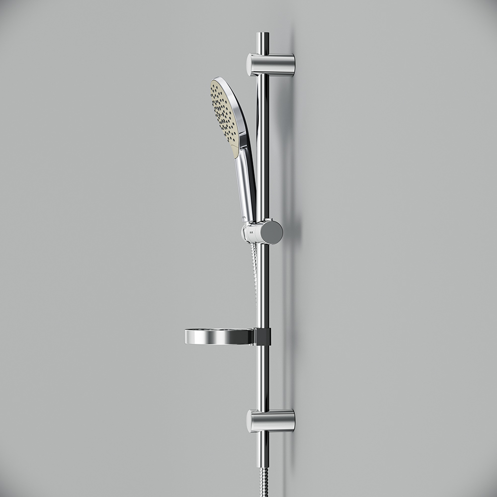 Am.Pm Like Душевой гарнитур: штанга, шланг, лейка, высота 70 см, цвет: хром глянцевый F0180064