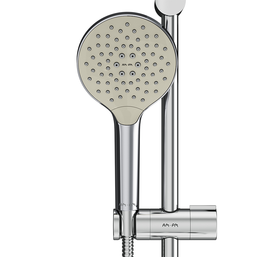 Am.Pm Like Душевой гарнитур: штанга, шланг, лейка, высота 70 см, цвет: хром глянцевый F0180064