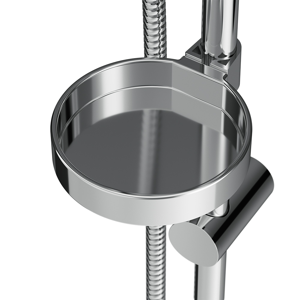 Am.Pm Like Душевой гарнитур: штанга, шланг, лейка, высота 70 см, цвет: хром глянцевый F0180064