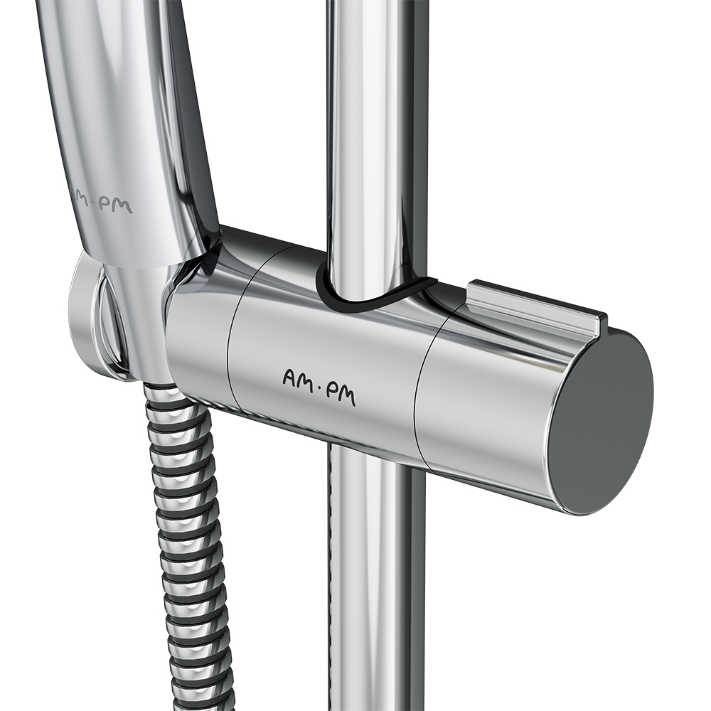 Am.Pm Gem Душевой гарнитур: штанга, шланг, лейка, высота 70 см, цвет: хром глянцевый F0190000