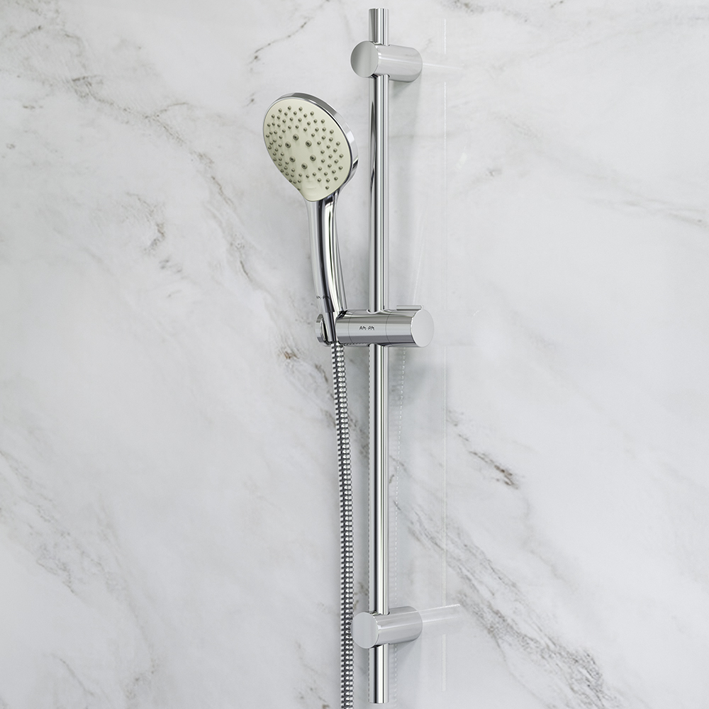 Am.Pm Gem Душевой гарнитур: штанга, шланг, лейка, высота 70 см, цвет: хром глянцевый F0190100
