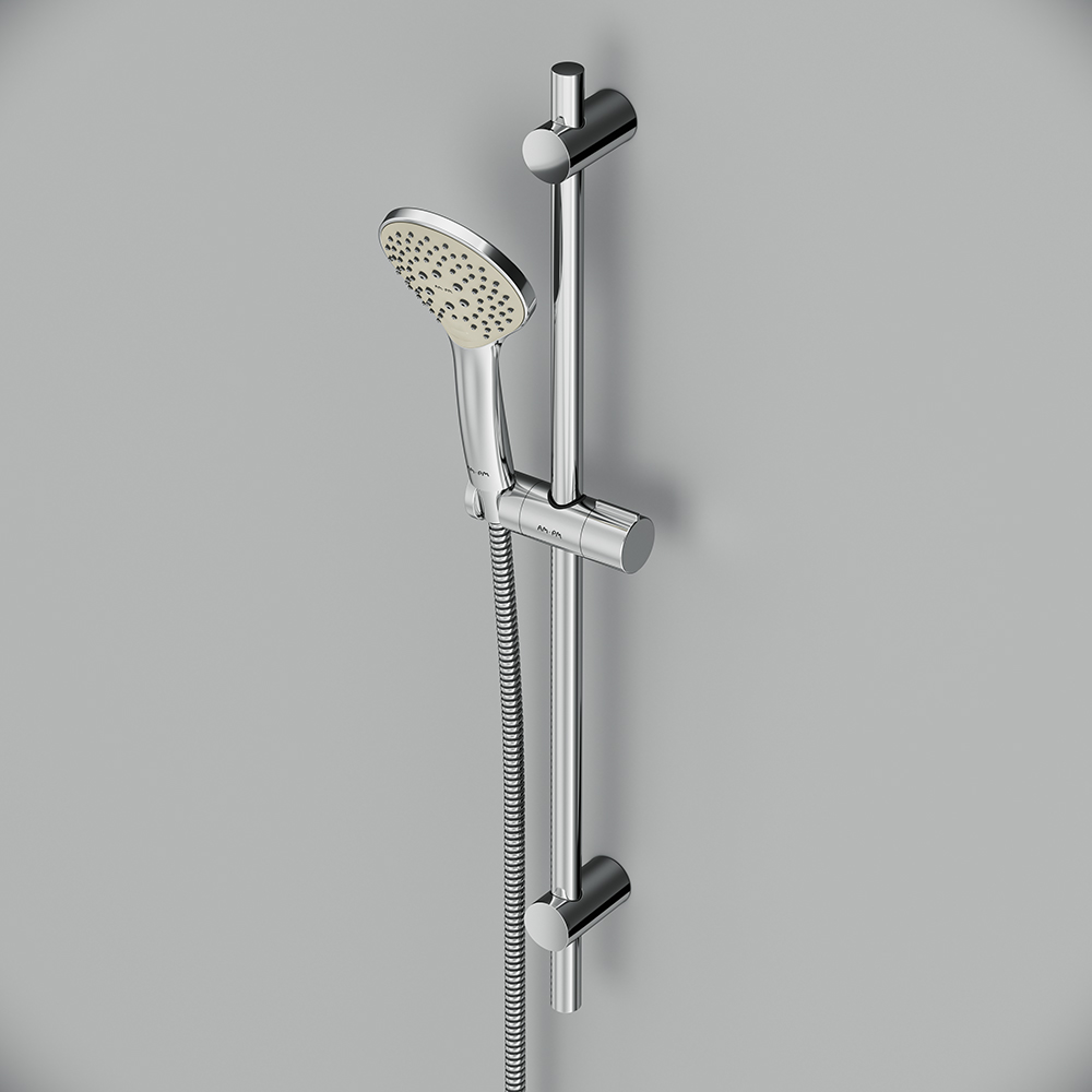 Am.Pm Gem Душевой гарнитур: штанга, шланг, лейка, высота 70 см, цвет: хром глянцевый F0190100