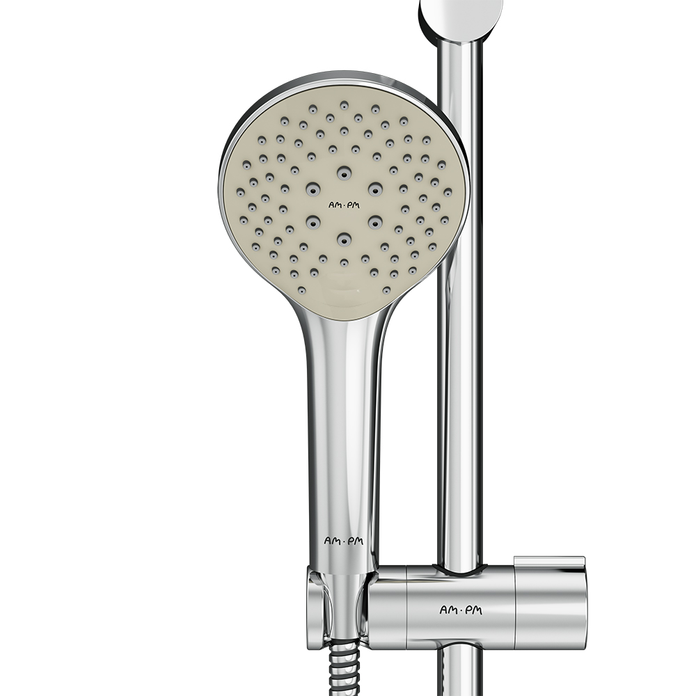 Am.Pm Gem Душевой гарнитур: штанга, шланг, лейка, высота 70 см, цвет: хром глянцевый F0190100