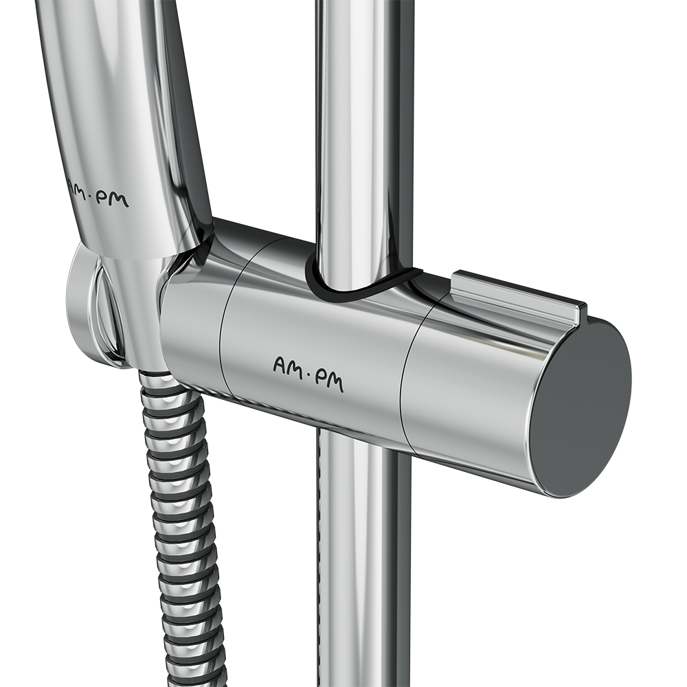 Am.Pm Gem Душевой гарнитур: штанга, шланг, лейка, высота 70 см, цвет: хром глянцевый F0190100