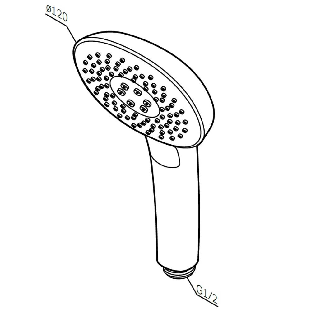 Am.Pm Spirit V2.0 Ручной душ из abs-пластика, 2 режима, цвет: хром глянцевый F0270A000