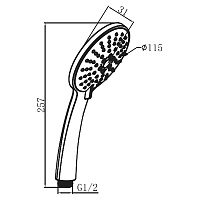 Am.Pm Spirit V2.0 Ручной душ из abs-пластика, 5 режимов, цвет: хром глянцевый F0270064
