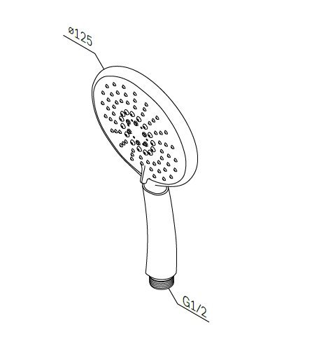 Am.Pm Bliss L Лейка для душа, цвет: хром F0253100