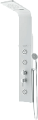 Am.Pm Joy Душевая панель: верхний и ручной душ, гидро. форсунки, высота 135 см, цвет: белый матовый W85P-2-136AW