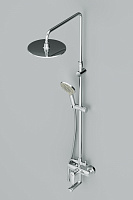 Am.Pm Like Душевая стойка: смеситель, верхний и ручной душ, шланг, цвет: хром глянцевый F0780964