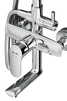 Am.Pm Like Душевая стойка: смеситель, верхний и ручной душ, шланг, цвет: хром глянцевый F0780964