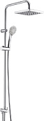 Wasserkraft Душевая стойка: смеситель, ручной душ 3 вида струи, шланг, верхний душ, цвет: хром A017