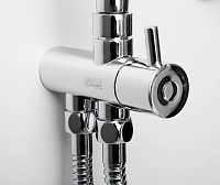 Wasserkraft Душевая стойка: смеситель, ручной душ 3 вида струи, шланг, верхний душ, цвет: хром A017
