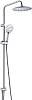 Wasserkraft Душевая стойка: смеситель, ручной душ 3 вида струи, шланг, верхний душ, цвет: хром A039