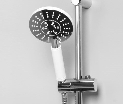Wasserkraft Душевая стойка: смеситель, ручной душ 3 вида струи, шланг, верхний душ, цвет: хром A039