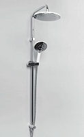 Wasserkraft Душевая стойка: смеситель, ручной душ 3 вида струи, шланг, верхний душ, цвет: хром A039