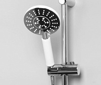 Wasserkraft Душевая стойка: смеситель, ручной душ 3 вида струи, шланг, верхний душ, цвет: хром A039