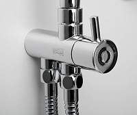 Wasserkraft Душевая стойка: смеситель, ручной душ 3 вида струи, шланг, верхний душ, цвет: хром A039