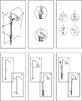 Wasserkraft Душевая стойка: смеситель, ручной душ 3 вида струи, шланг, верхний душ, цвет: хром A039