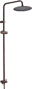 Wasserkraft Душевая стойка: смеситель, ручной душ 1 вид струи, шланг, верхний душ, цвет: бронза A041