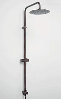 Wasserkraft Душевая стойка: смеситель, ручной душ 1 вид струи, шланг, верхний душ, цвет: бронза A041