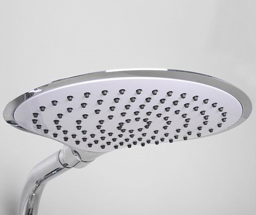 Wasserkraft Душевая стойка: смеситель, ручной душ 1 вид струи, шланг, верхний душ, цвет: хром/белый A045