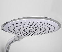 Wasserkraft Душевая стойка: смеситель, ручной душ 1 вид струи, шланг, верхний душ, цвет: хром/белый A045