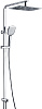 Wasserkraft Душевая стойка: ручной душ 3 вида струи, шланг, верхний душ, цвет: хром/белый A042